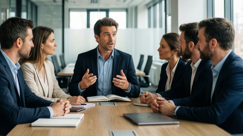 Equipo de profesionales colaborando